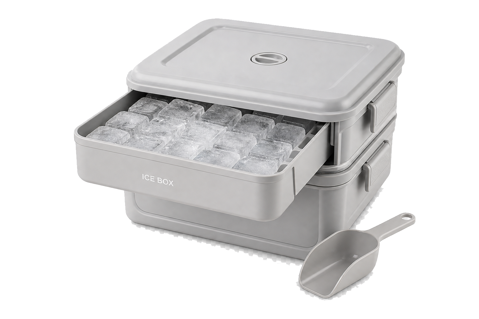 64-Cube Double-Layer Ice Storage Box