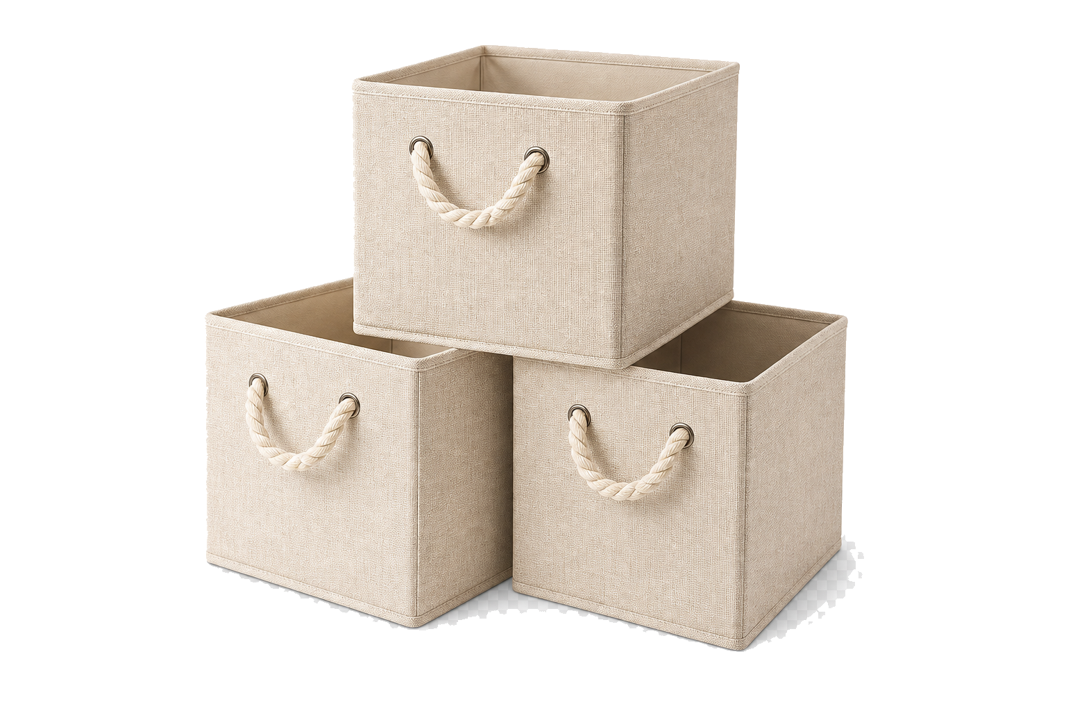 Foldable Fabric Storage Cubes (Set of 3)