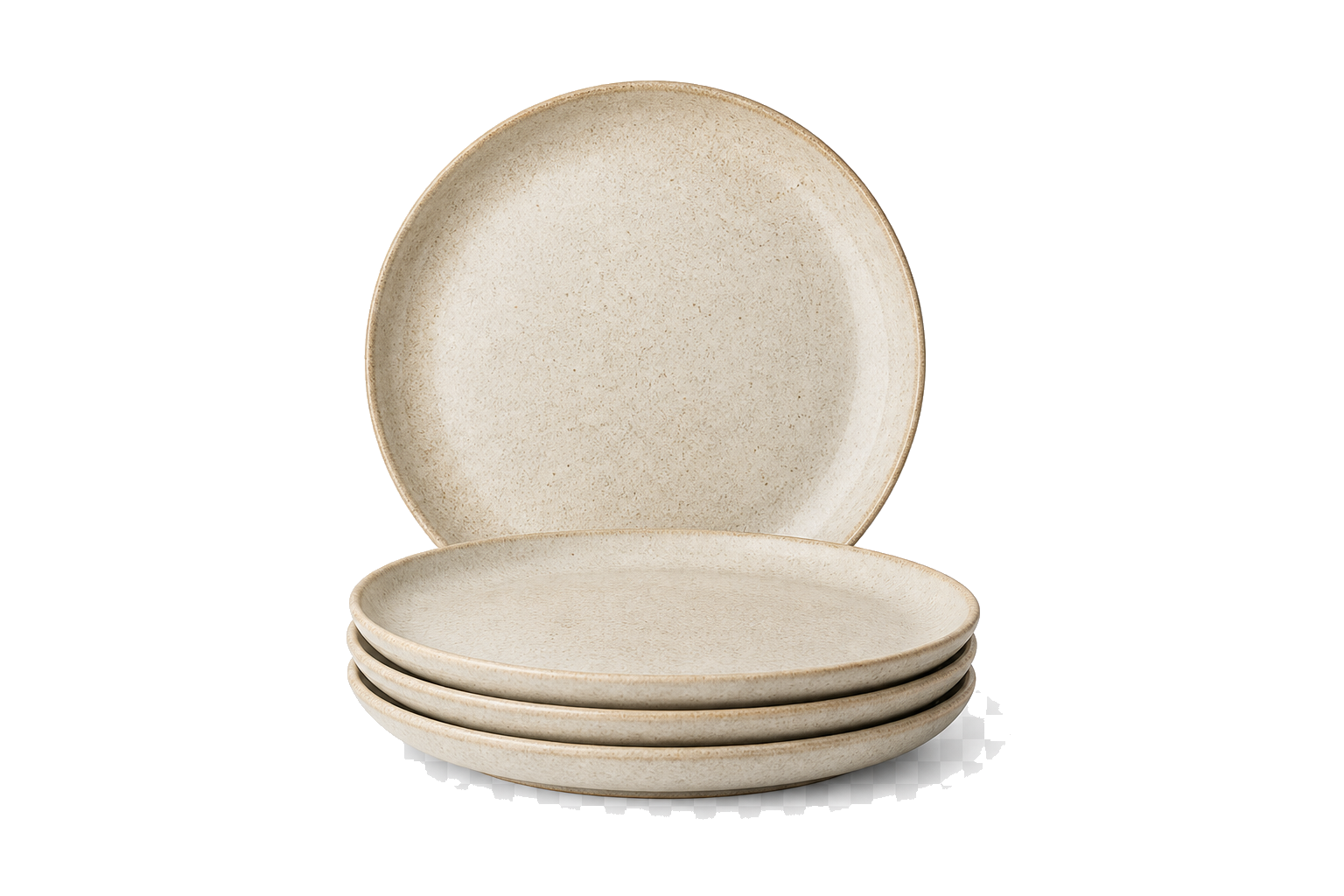 Matte Stoneware Dinner Plate Set (Set of 4)